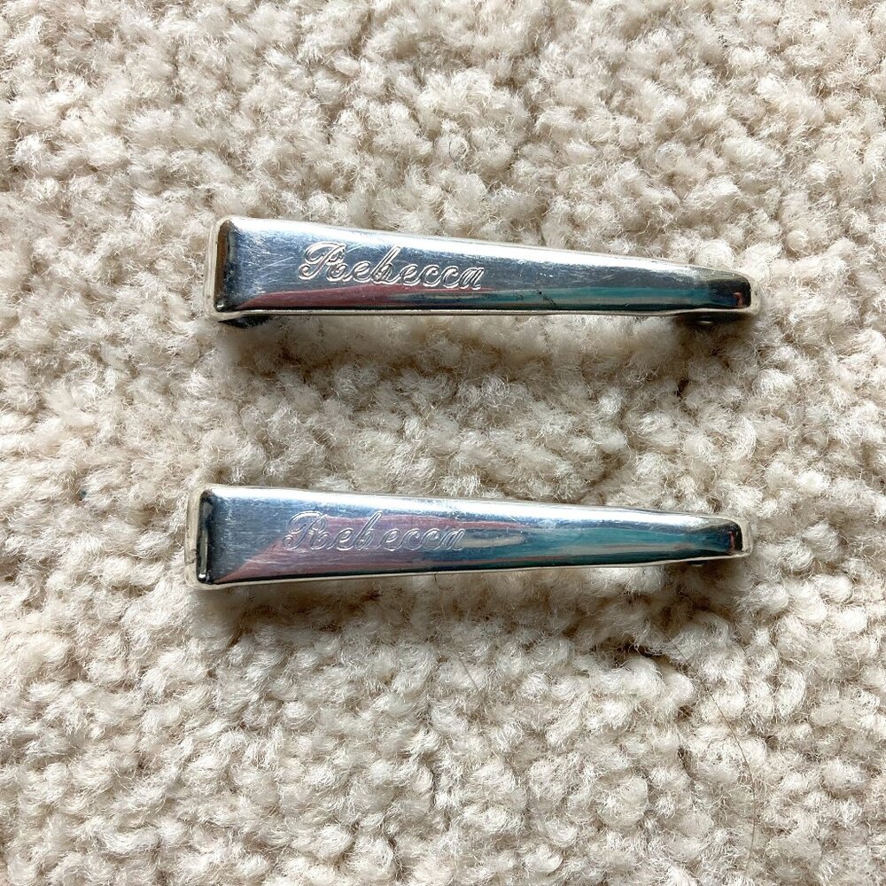 Pair of Vintage Sterling Silver Pins
